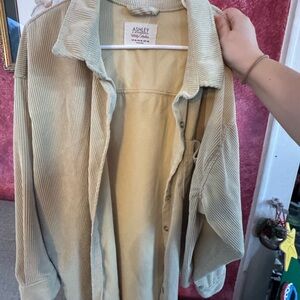 Ashley By 26 International Beige Button Down Shirt